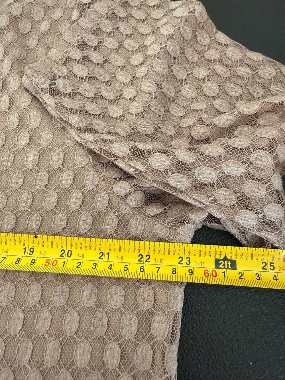 Shannon Ford New York Mauve Lace Overlay 3/4 Sleeve Blouse, Size 1X - Picture 5 of 7